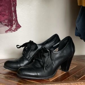 Witchy Dark Academia Librarian Black Shoes